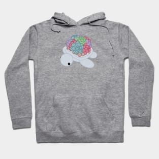 Grey Succulent Turtle Hoodie